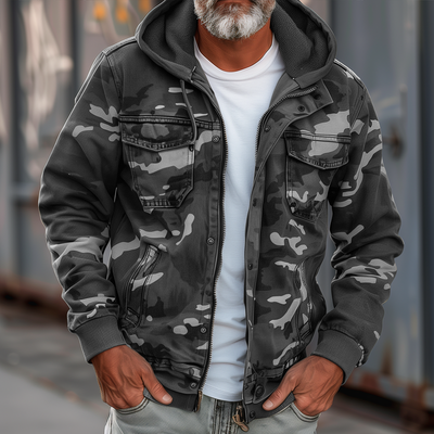Max | Tarnfarbene Cargo-Jacke mit Kapuze