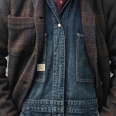 Rafael | Retro Karo Revers Lose Jacke