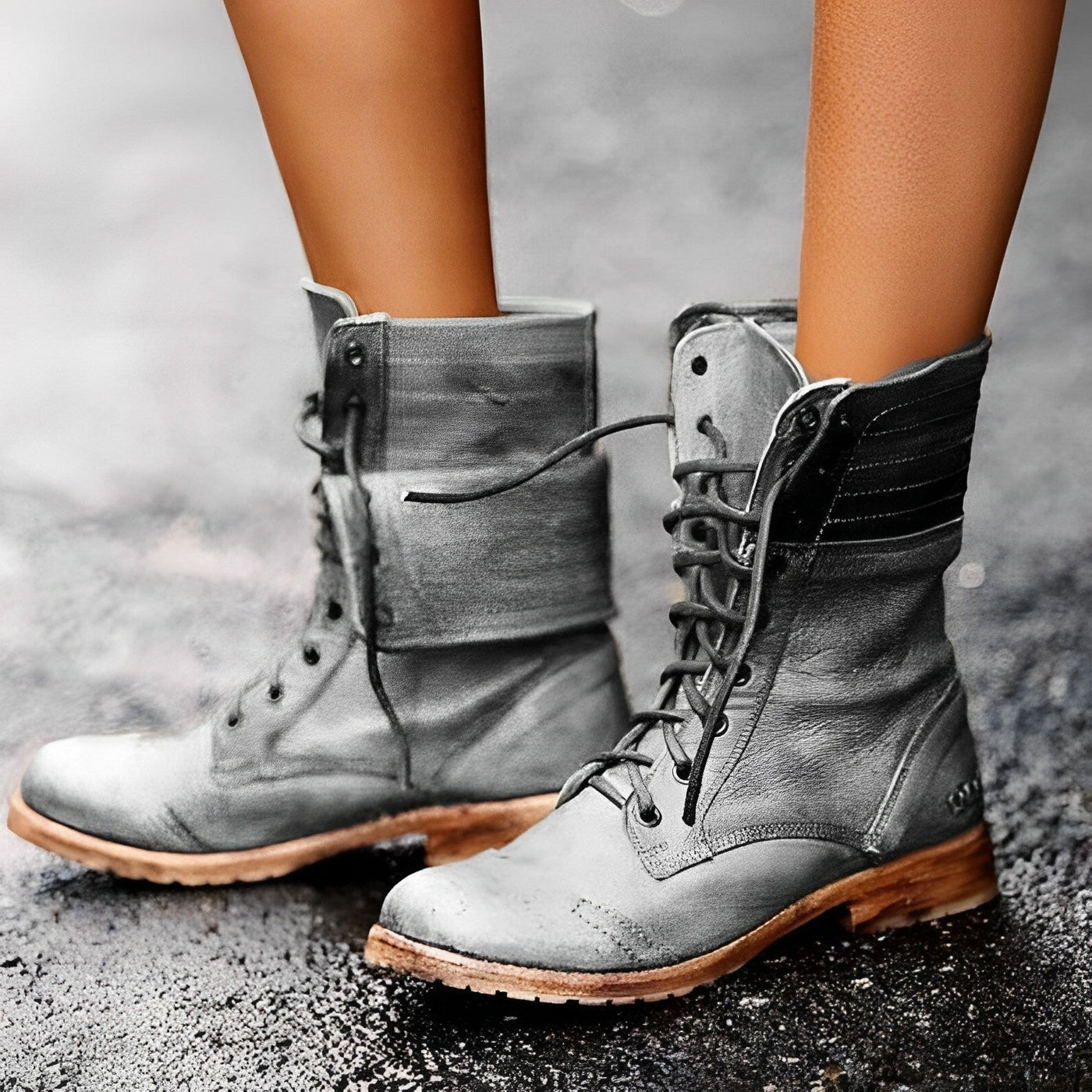 Sabine | Retro Vintage Schnürstiefel