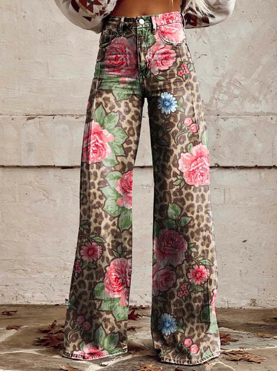 Quirina | Weit geschnittene hose mit Blumenmuster