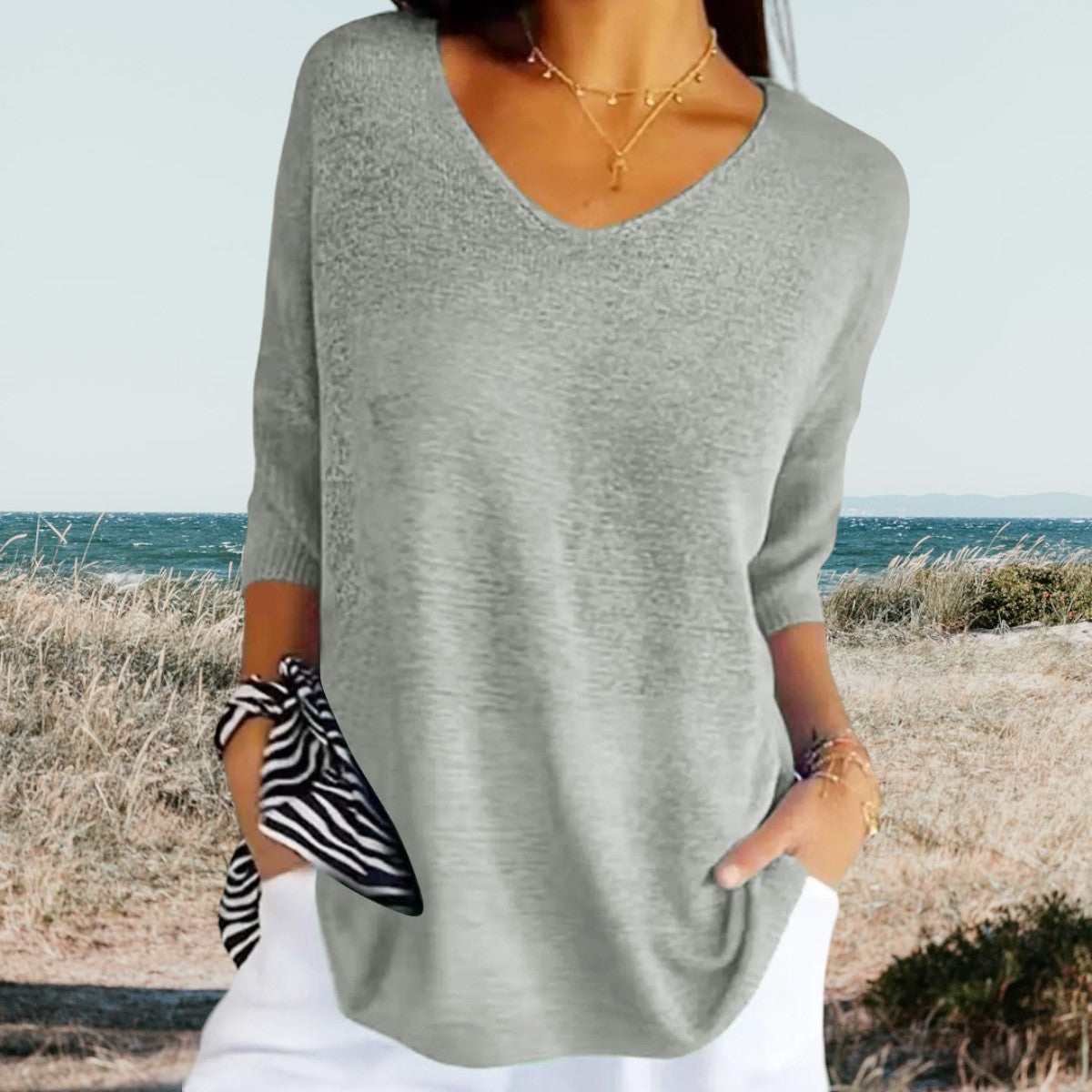 Helene | Sommer V-Ausschnitt Top