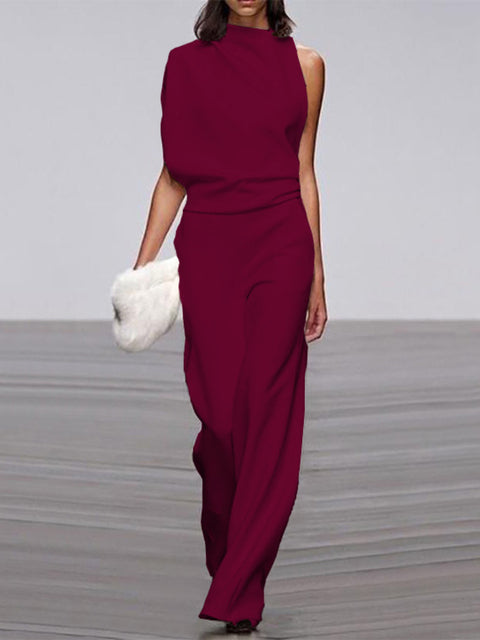 Viola | Jumpsuit Mit Rundhalsausschnitt