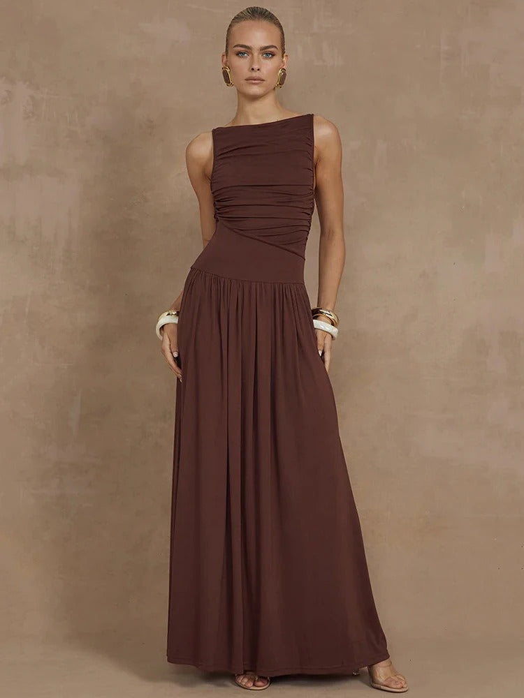 Variant image for Luna | Schwarzes Langes Maxikleid für Damen im Sommer-1