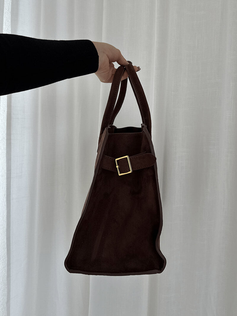 Luisa | Handtasche Damen aus Wildleder, Geräumig und Minimalistisch