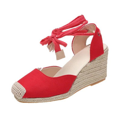 Ursula | Damen Sandalen Espadrille mit Knöchelgurt – Sommerschuhe