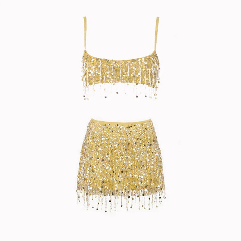 Variant image for Pailletten-Tassel Bikini Set | Glamourös für Frauen-13