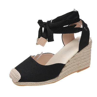 Ursula | Damen Sandalen Espadrille mit Knöchelgurt – Sommerschuhe