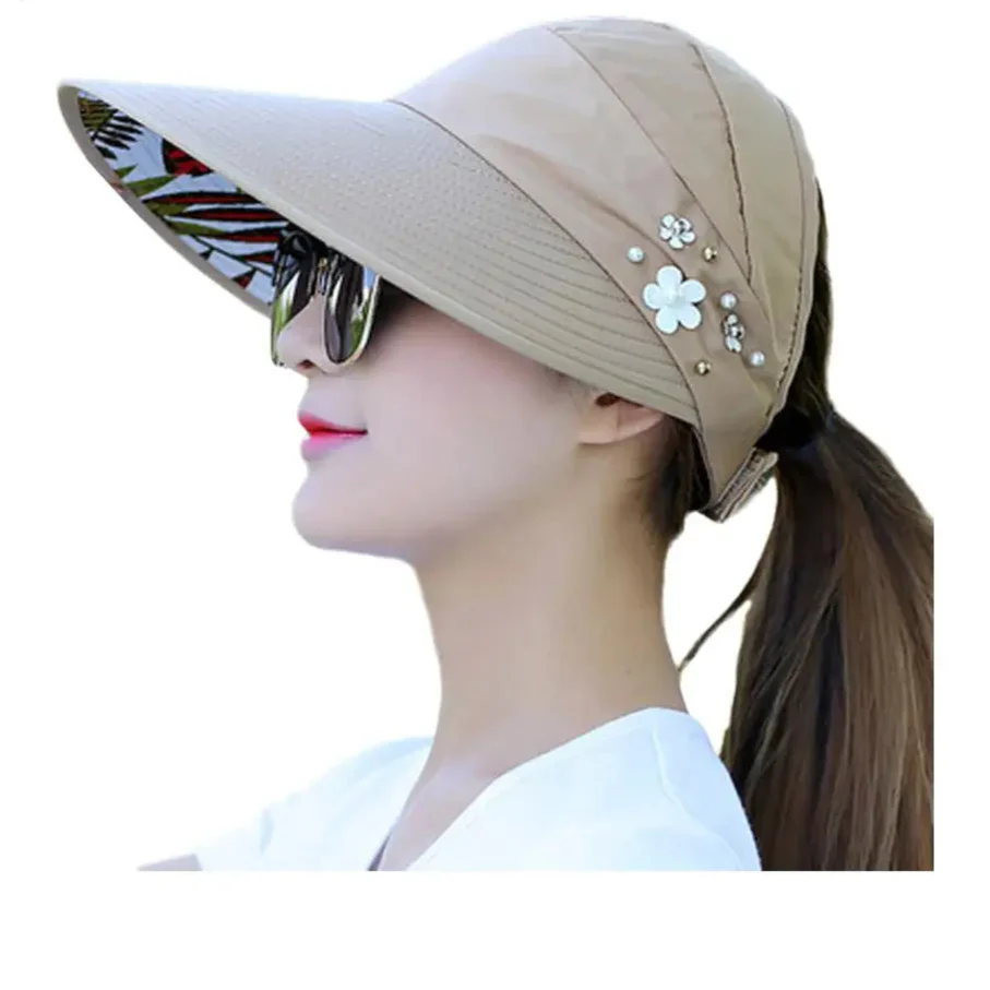 Koreanischer Faltbarer Sonnenhut Damen | Sommerhut mit UV-Schutz-5