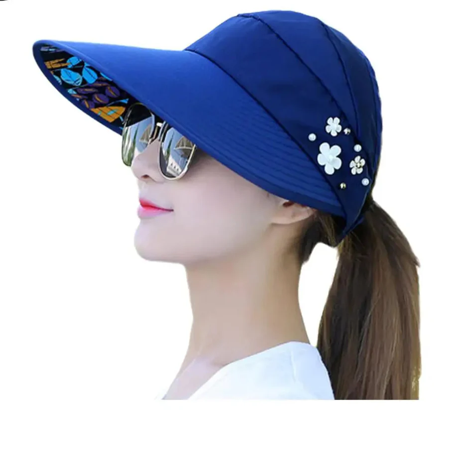 Koreanischer Faltbarer Sonnenhut Damen | Sommerhut mit UV-Schutz-3