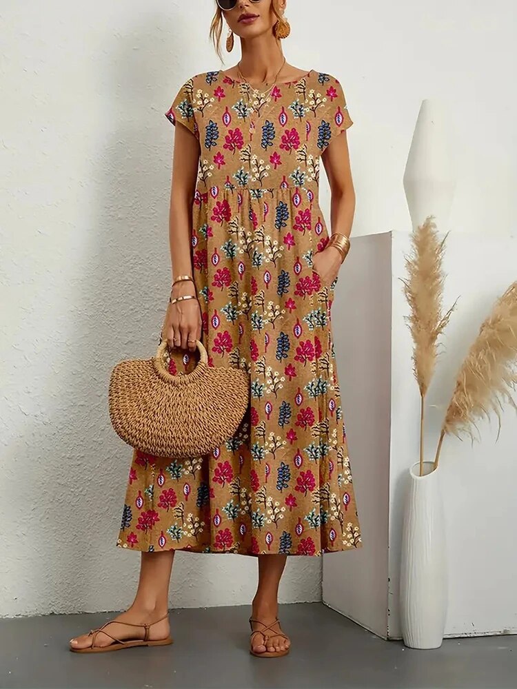 Violet Kleid Damen – 100% Baumwolle, Bequem und Elegant-5