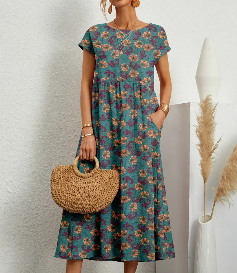 Alessia | Kleid Baumwolle, Bequem und Elegant