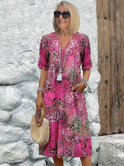 Vanessa | Lebendiges mittellanges Kleid