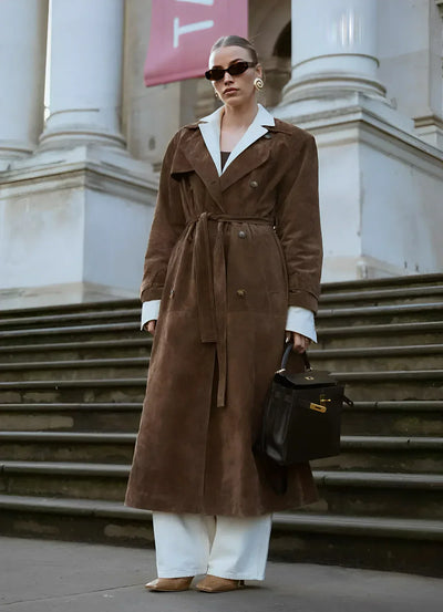 Karolin | Trenchcoat aus Wildleder