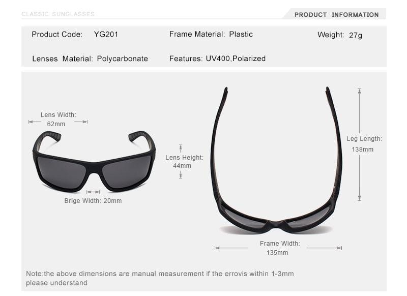 Jaxon | Sportsonnenbrille Polarisierte Linsen, UV400 Schutz, Kunststoff