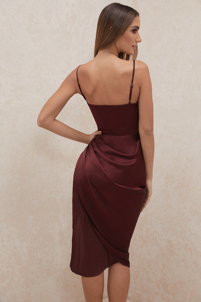 Jana | Satin Balkon kleid Korsett