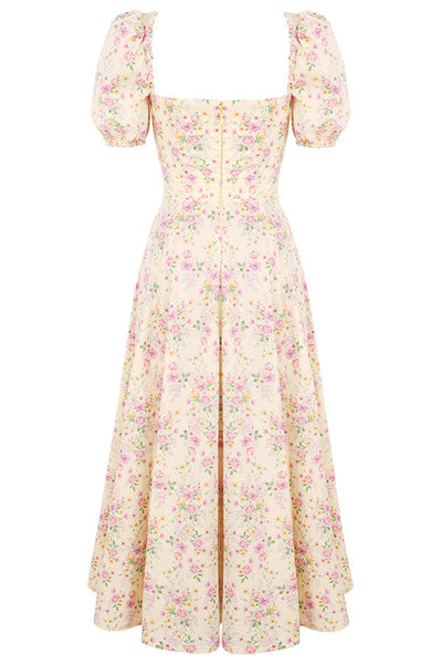 Birte | Midi jurk mit Blumen
