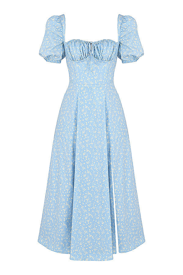 Birte | Midi jurk mit Blumen