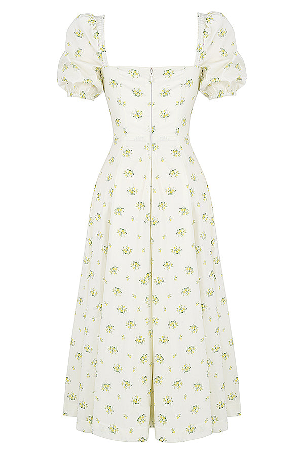 Birte | Midi jurk mit Blumen