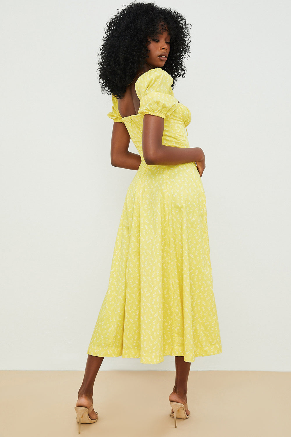 Birte | Midi jurk mit Blumen