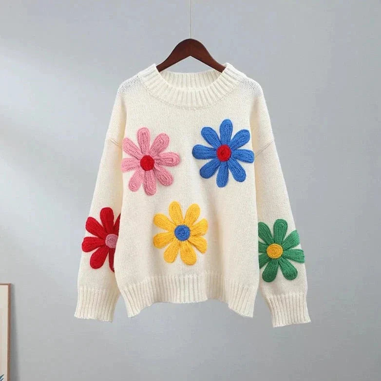 Leah | Moderner geblümter Pullover