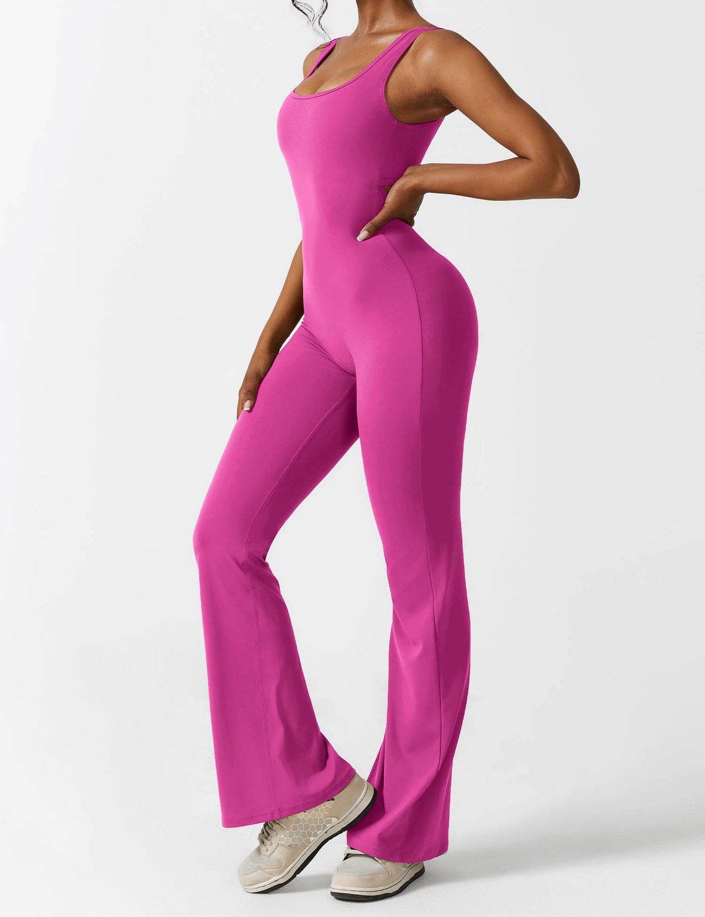 Luise | Ausgestellter Jumpsuit mit V-Rücken